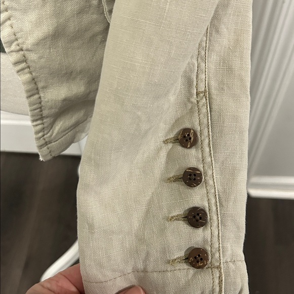 Fillmore California Natural Linen Blazer Womens - Picture 5 of 6